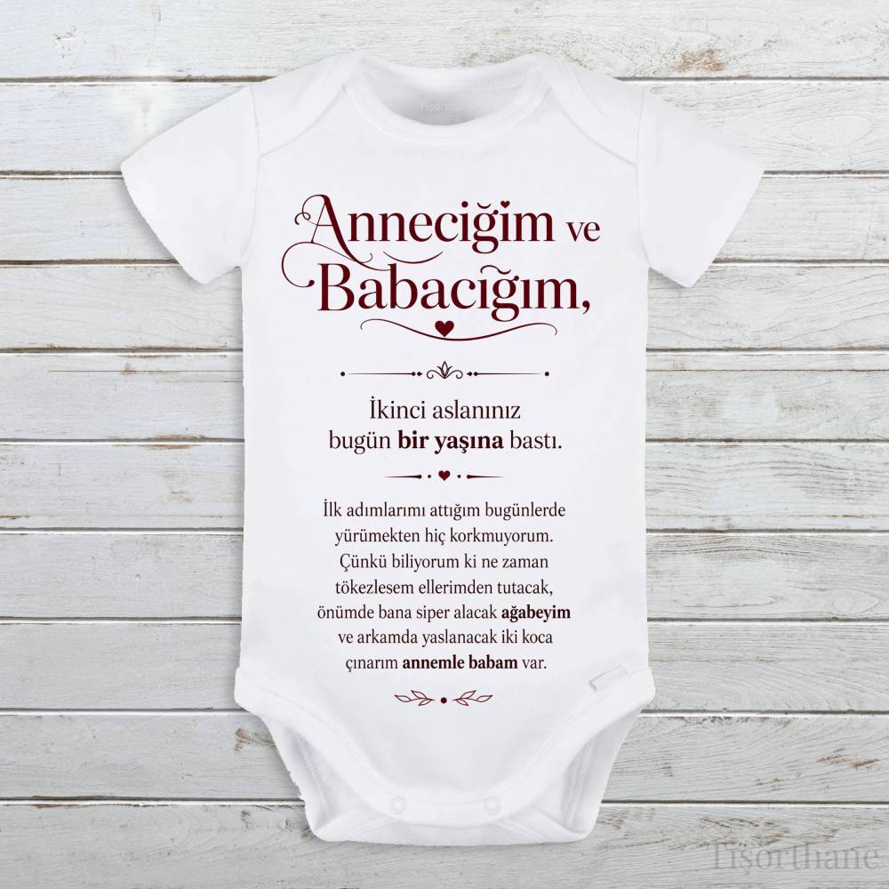 Kişiye Özel Yazılı Baskılı Bebek Zıbını